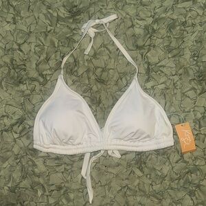 White bathing suit top